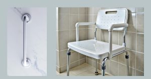 Grab Bar and Shower Chair for Safety in the Shower