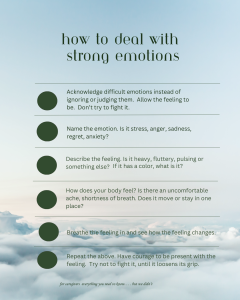 How to deal with strong emotions