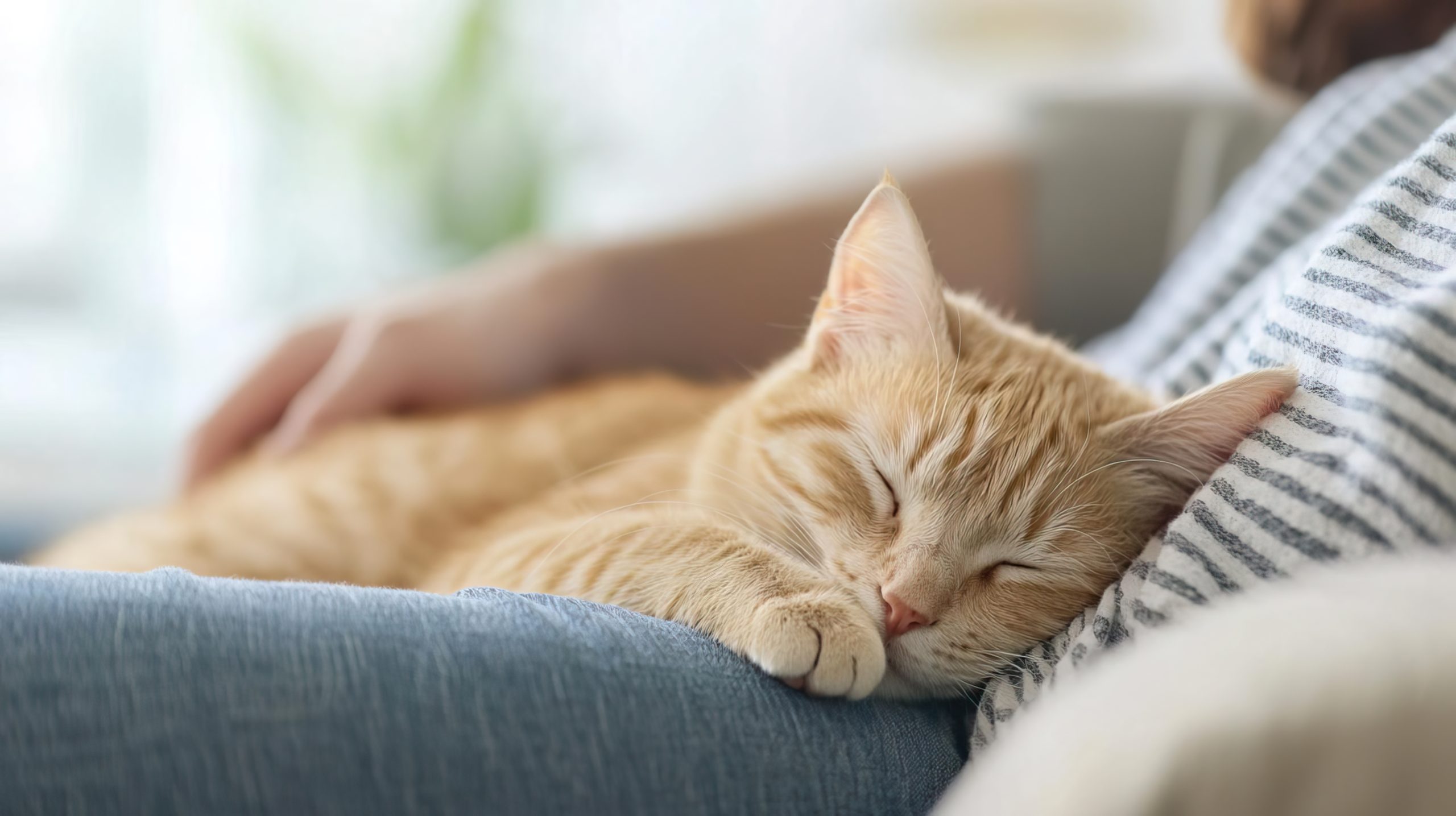 Cat Sleeping in Lap